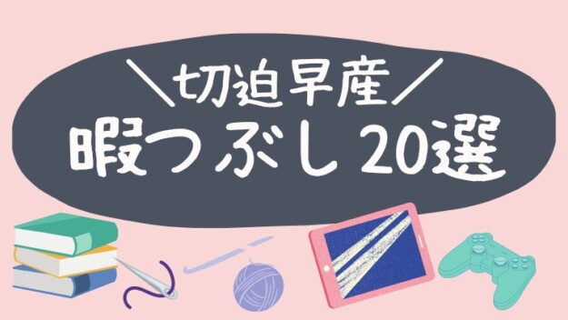 切迫早産暇つぶし20選 元6ヶ月寝たきり妊婦が入院 自宅安静中にできる事を提案 どうしたらええんや日記